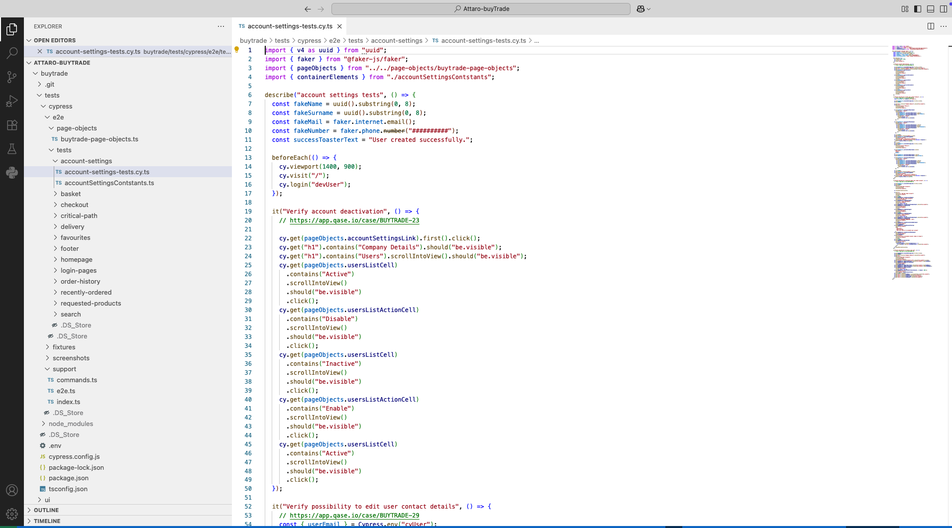 What Cypress tests look like